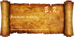 Benkes Kevin névjegykártya